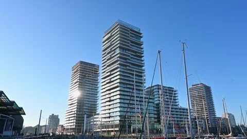 Ostend Skyscrapers Video stock 299877720
