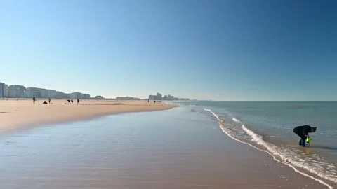 Ostend Strand Beach Video stock 299878153