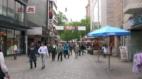 Ostenhellweg street in central Dortmund Stock Footage 52074590