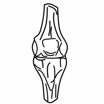 Osteoarthritis linear icon Illustrazione stock
