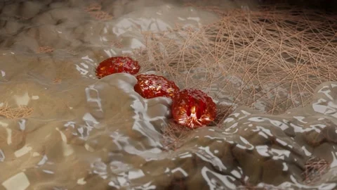 Osteoclaste, medically accurate, Bone modeling and remodeling, 3d render Stock Footage 145768087