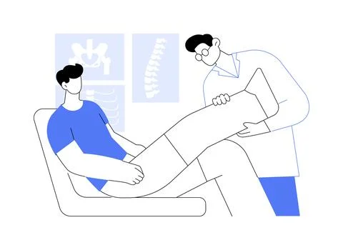 Osteopath isolated cartoon vector illustrations. Ilustración de archivo