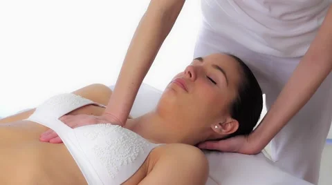 Osteopathic female torso massage Stock Footage 62526275