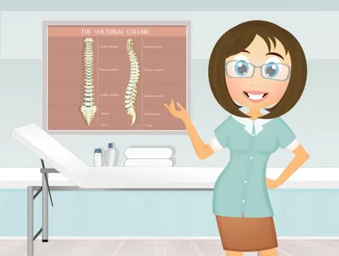 Osteopathic treatment Stock Illustration
