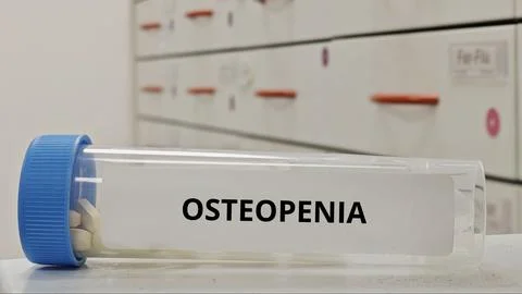 OSTEOPENIA treatment tablets for improve bone density and prevent osteoporosis Stock Photos