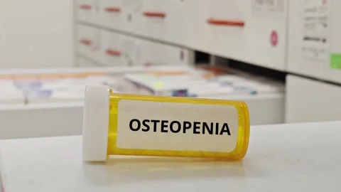 OSTEOPENIA treatment tablets used to improve bone density and prevent osteo.. Stock Footage 333392497