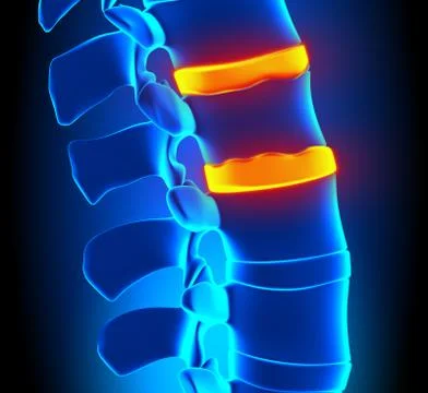 Osteophyte Formation Disc Degeneration - Spine problem Stock Photos
