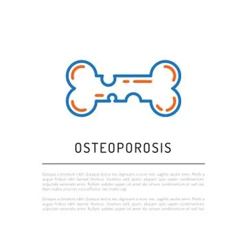 Osteoporosis icon bone Illustrazione stock