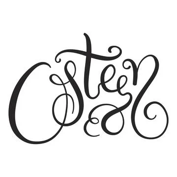 Ostern, Easter in German hand lettering quote, calligraphy, written text. Stock Illustration