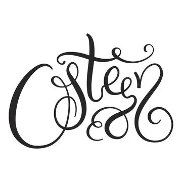 Ostern, Easter in German hand lettering quote, calligraphy, written text. Stock Illustration