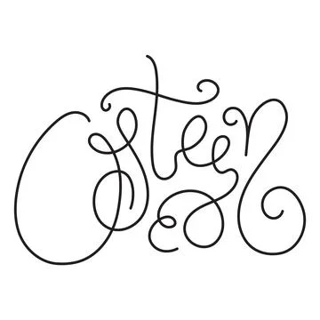 Ostern, Easter in German hand lettering quote, calligraphy, written text. Stock Illustration