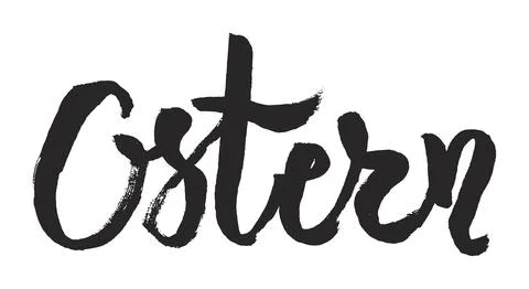 Ostern, Easter in German hand lettering quote, calligraphy, written text. Stock Illustration