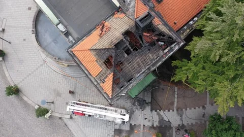 Östgötateatern fire Stock Footage 196868656