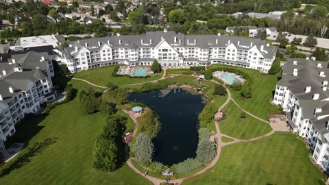 The Osthoff Resort Fly Over Stock Footage 139647210