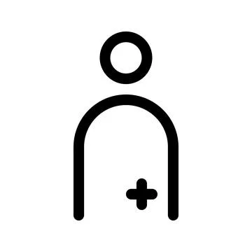 Ostomate line icon. Facilities for ostomy Stock Illustration