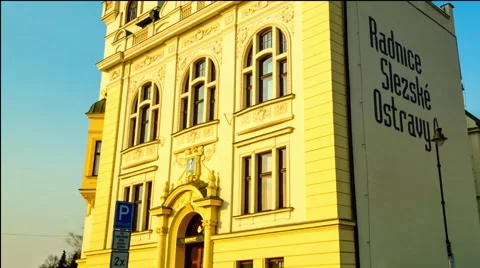 Ostrava old town hall time lapse Stock Footage 48729957