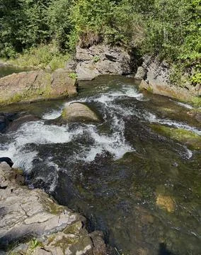 Ostravice river rapids. Stock Photos