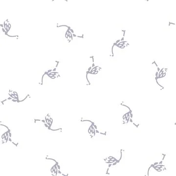 Ostrich bird glyph vector seamless pattern Stock Illustration