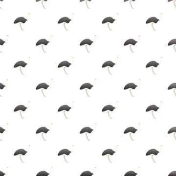 Ostrich bird repeating pattern seamless design wildlife Stock Illustration