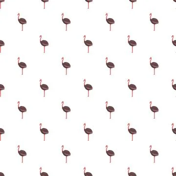 Ostrich bird repeating seamless pattern design background Stock Illustration