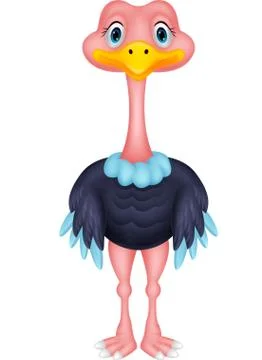 Ostrich cartoon Stock Illustration