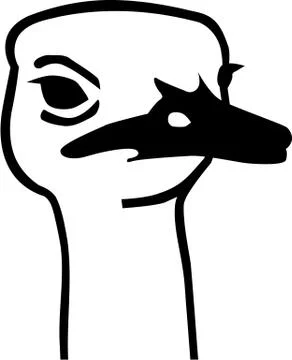 Ostrich head Stock Illustration