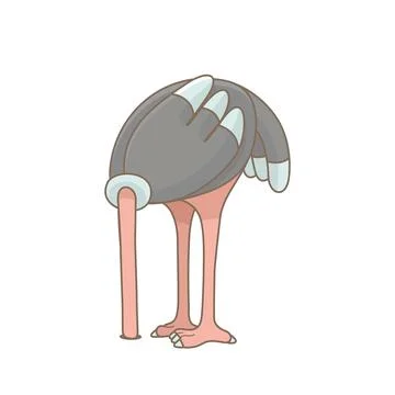 Ostrich icon Stock Illustration