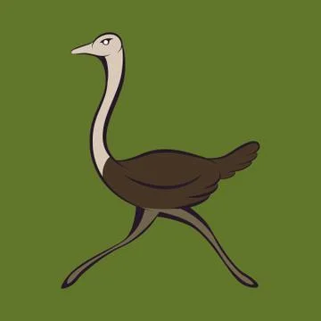 Ostrich logo Stock Illustration