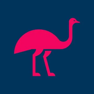 Ostrich Logo Stock Illustration