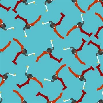 Ostrich pattern seamless. Big bird background. vector ornament 스톡 일러스트