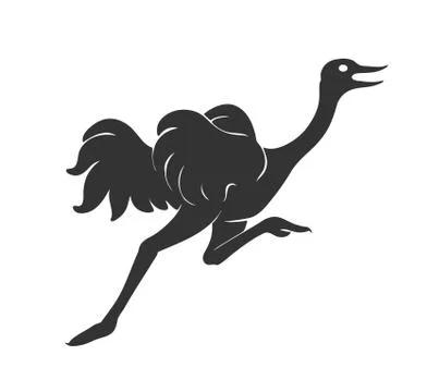 Ostrich running vector Stock Illustration
