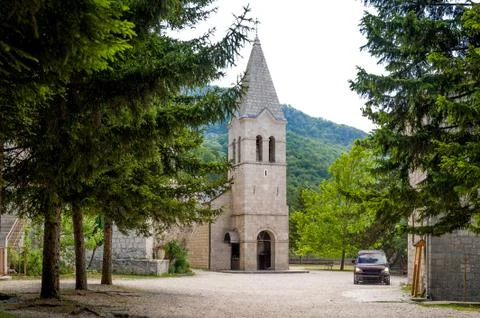 The Ostrog Donji Monastery tower 写真素材