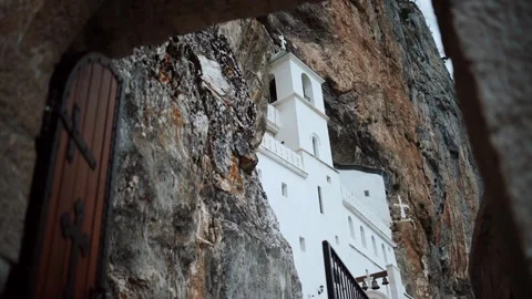 Ostrog Monastery in Montenegro - St. Basil (Sveti Vasilije) Stock Footage 260474839
