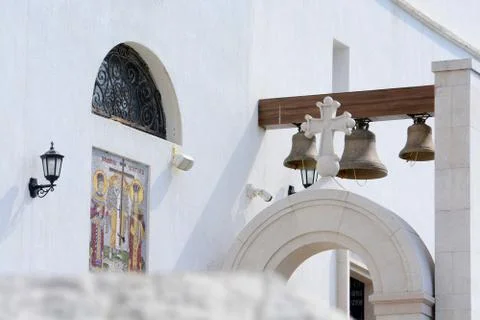 Ostrog monastery. View of the upper monastery Ostrog Stock Photos