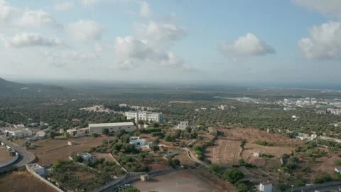 Ostuni Fields And Trees Gorgeous View Aerial 4k Drone Stock Footage 256805006