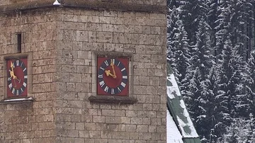 Oswaldikirche in EISENERZ, Austria, Winter Stock Footage 85611295