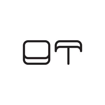 Ot initial letter vector logo icon Stock Illustration