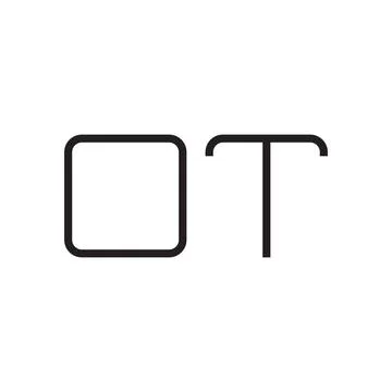 Ot initial letter vector logo icon Stock Illustration