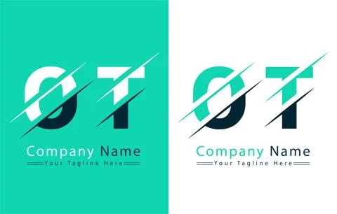 OT Letter Logo Vector Design Template Elements Illustrazione stock