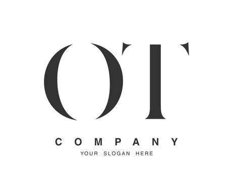 OT logo design. Initial letter o and t serif font style. Creative classic c.. Stock Illustration