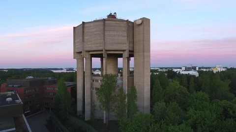 Otaniemi Water Tower Stock Footage 83414604