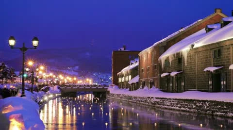 Otaru canal Stock Footage 10811848