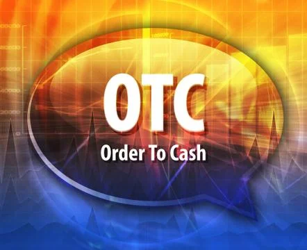 OTC acronym word speech bubble illustration Stock Illustration