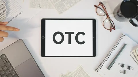 OTC DISPLAYING ON A TABLET SCREEN Video stock 308074659