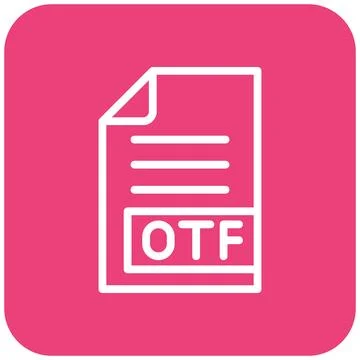 OTF Vector Icon Design Illustration Stock Illustration