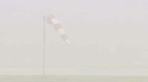 OTH-0017 Flag Blowing in Misty Wind Video stock 1541264
