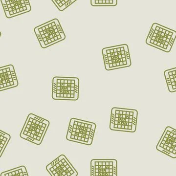 Othello game board table line vector seamless pattern Stock Illustration