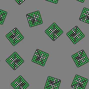 Othello game board table vector seamless pattern Stock Illustration