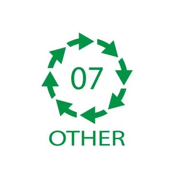 OTHER 07 recycling code symbol. Plastic recycling vector polyethylene sign. Stock Illustration