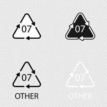 OTHER 07 recycling code symbol set. Stock-Illustration